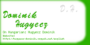 dominik hugyecz business card